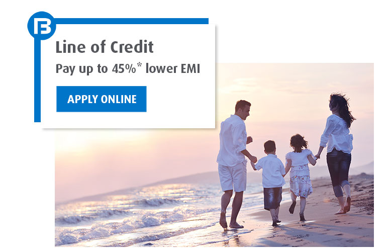 Line of Credit Pay up to 45%* lower EMI